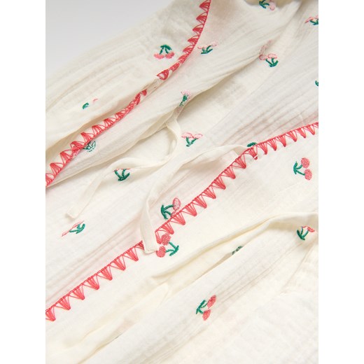 Reserved - Wzorzyste kimono na plażę - złamana biel Reserved ONE SIZE Reserved