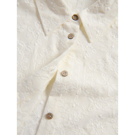 Reserved - Koszula z żakardowym wzorem - złamana biel Reserved M Reserved