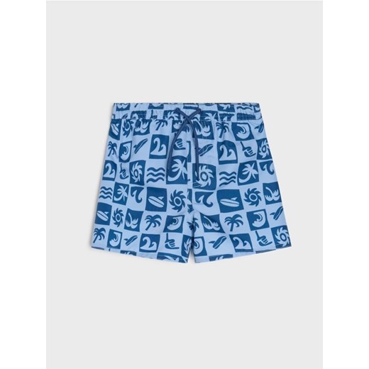 Sinsay - Szorty kąpielowe ze wzorem - niebieski - id: 248EE-50X - marki Sinsay - 179765193 Sinsay - Szorty kąpielowe ze wzorem - niebieski ze sklepu Sinsay w kategorii Kąpielówki chłopięce - zdjęcie 179765193