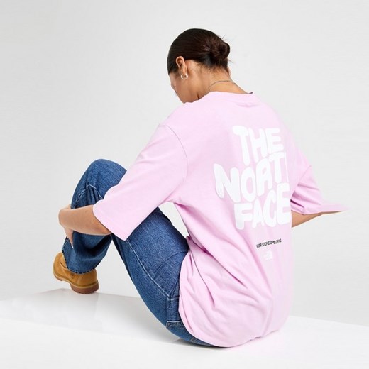 THE NORTH FACE T-SHIRT SWIRL GRPH BF T PNK/WH ze sklepu JD Sports  w kategorii Bluzki damskie - zdjęcie 179766872