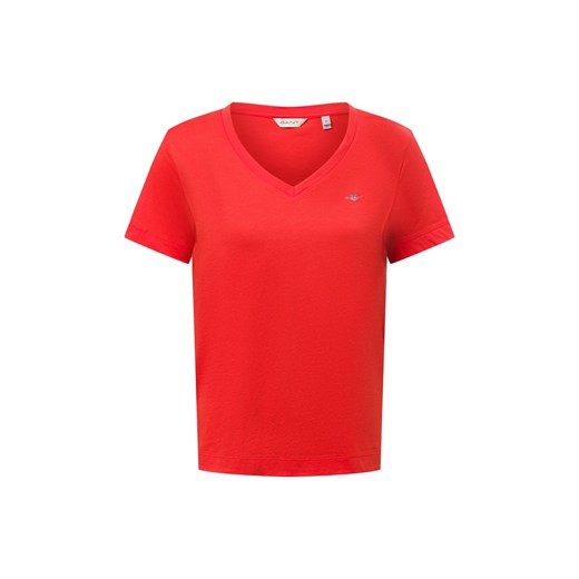 Gant T-shirt damski Kobiety Dżersej pomarańczowy jednolity ze sklepu vangraaf w kategorii Bluzki damskie - zdjęcie 179767294