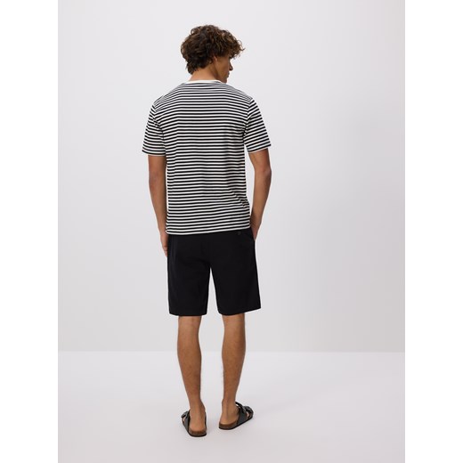 Reserved - T-shirt regular w paski - czarny Reserved S Reserved