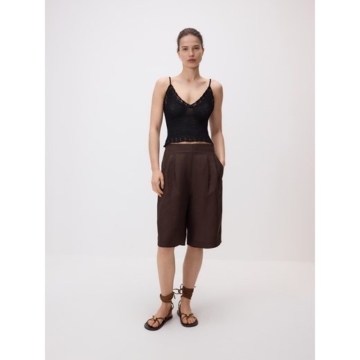 Reserved - Dzianinowy top - czarny Reserved L Reserved