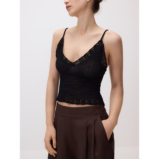 Reserved - Dzianinowy top - czarny Reserved L Reserved