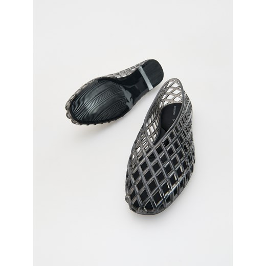 Reserved - Ażurowe baleriny - ciemnoszary Reserved 41 Reserved