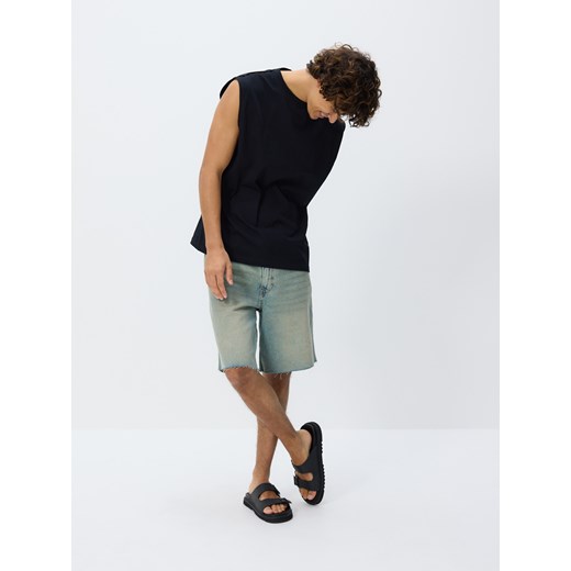 Reserved - Bawełniany tank top - czarny Reserved XL Reserved