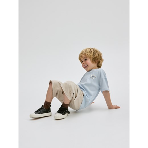 Reserved - Bawełniany t-shirt - jasnoniebieski Reserved 98 (2-3 lata) Reserved