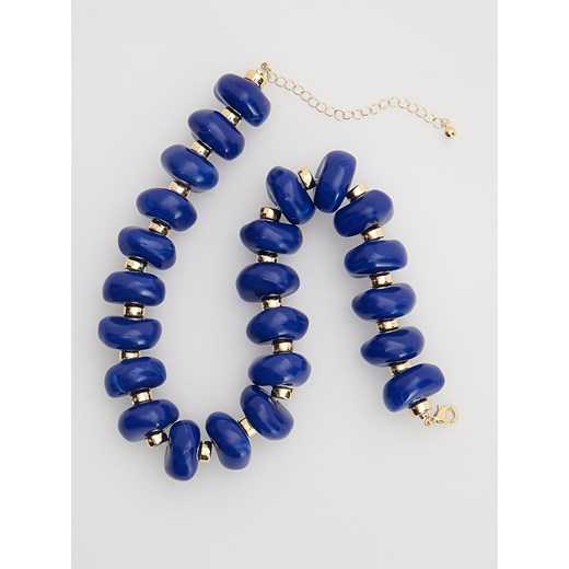 Reserved - Naszyjnik z koralikami - niebieski Reserved ONE SIZE Reserved