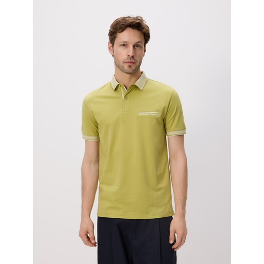 Reserved - Koszulka polo slim - limonkowy Reserved XXL Reserved