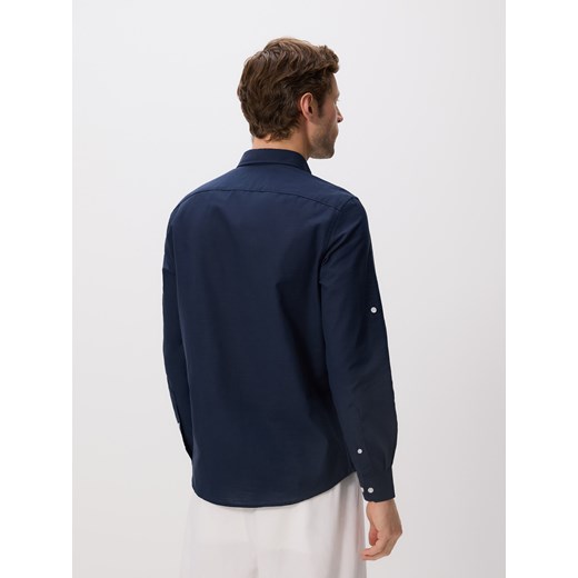 Reserved - Bawełniana koszula regular fit - granatowy Reserved XL Reserved