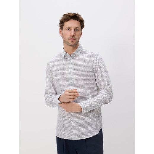 Reserved - Bawełniana koszula slim fit - jasnoniebieski Reserved S Reserved