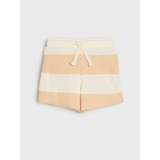 Sinsay - Komplet dzianinowy o waflowym splocie w paski - kremowy Sinsay 80 Sinsay