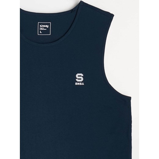 Sinsay - Tank top - granatowy Sinsay L Sinsay