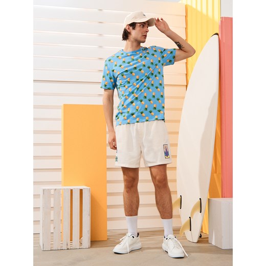 Sinsay - Koszulka z motywem owocowym - niebieski Sinsay XXL Sinsay