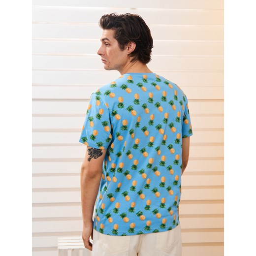Sinsay - Koszulka z motywem owocowym - niebieski Sinsay XL Sinsay