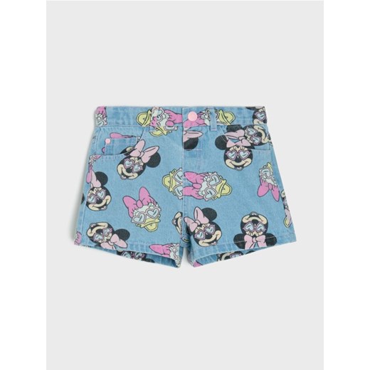 Sinsay - Szorty jeansowe Minnie Mouse - niebieski - id: 092EI-50J - marki Sinsay - 179769954 Sinsay - Szorty jeansowe Minnie Mouse - niebieski ze sklepu Sinsay w kategorii Spodenki dziewczęce - zdjęcie 179769954