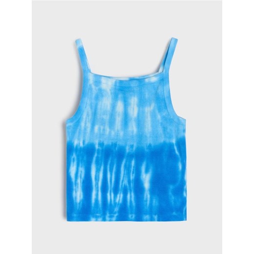Sinsay - Prążkowana koszulka z motywem tie dye na ramiączkach - wielobarwny ze sklepu Sinsay w kategorii Bluzki dziewczęce - zdjęcie 179769963