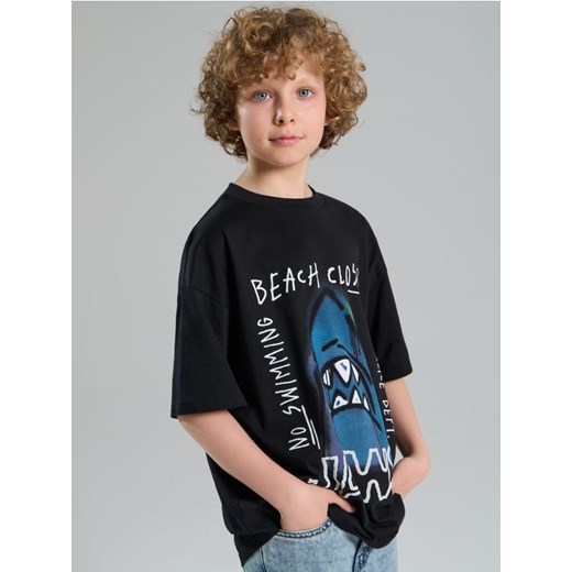 Sinsay - Koszulka Jaws - czarny ze sklepu Sinsay w kategorii T-shirty chłopięce - zdjęcie 179769970