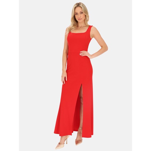 Czerwona wieczorowa sukienka z rozcięciem L'AF Katti 38 Eye For Fashion