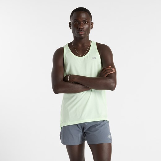 Koszulka męska New Balance MT41250MEW – miętowa ze sklepu New Balance Poland w kategorii T-shirty męskie - zdjęcie 179778551