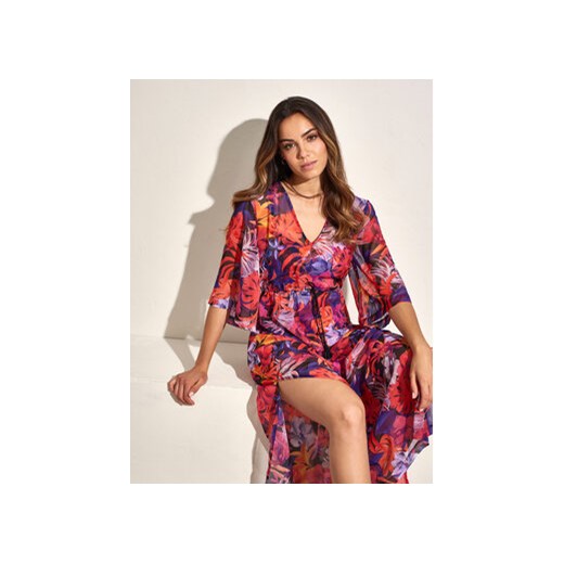 Selmark Sukienka plażowa BL596 Kolorowy Relaxed Fit Selmark S MODIVO