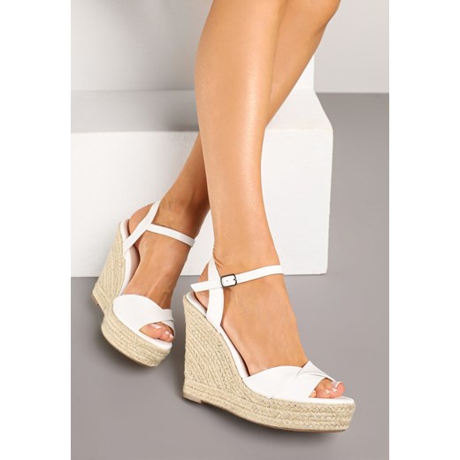 Espadryle damskie Renee z klamrą eleganckie na platformie 