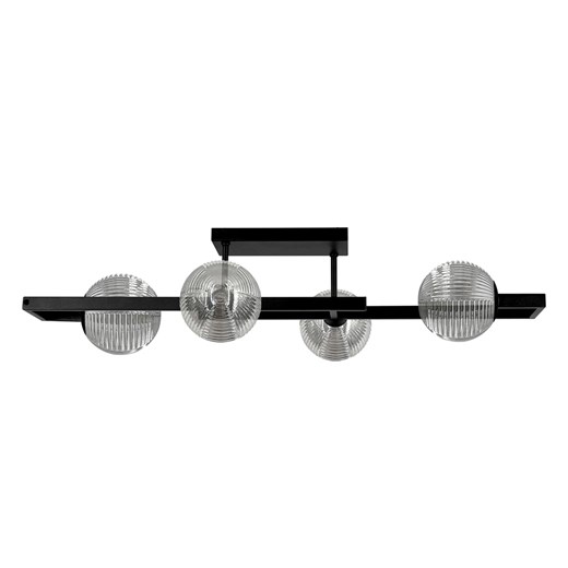 Sufitowa lampa z czterema kloszami grafitowa K3-L77 ze sklepu Edinos.pl w kategorii Lampy sufitowe - zdjęcie 179783994