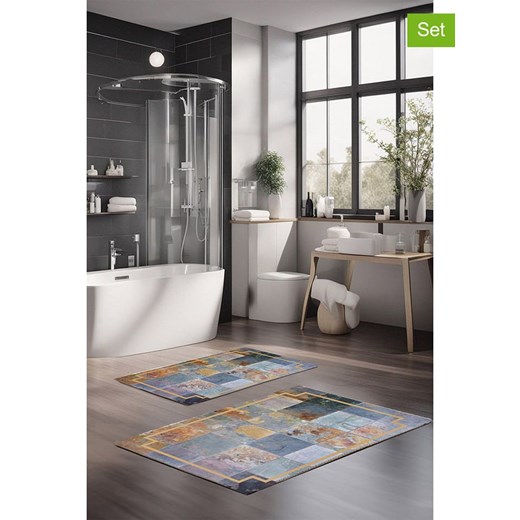 Elizabed Dywaniki łazienkowe (2 szt.) ze wzorem ze sklepu Limango Polska w kategorii Akcesoria łazienkowe - zdjęcie 179787492