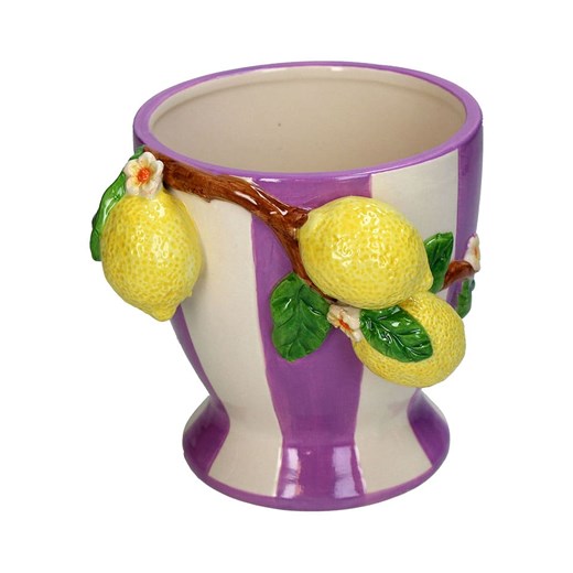 Kersten Doniczka &quot;Lemon&quot; w kolorze fioletowo-żółto-kremowym - wys. 14 x Ø 15 cm ze sklepu Limango Polska w kategorii Doniczki i osłonki - zdjęcie 179787574