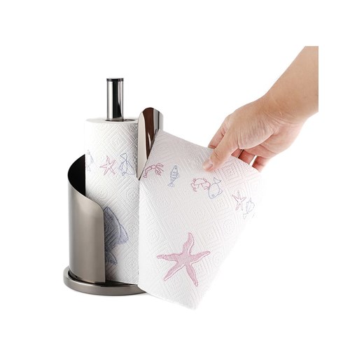 Echtwerk Stojak w kolorze czarnym na papier kuchenny - wys. 33 x Ø 15,5 cm Echtwerk onesize wyprzedaż Limango Polska