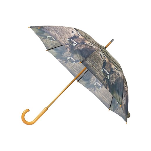 Mars &amp; More Parasol &quot;Swiss cow&quot; w kolorze jasnobrązowym - Ø 105 cm ze sklepu Limango Polska w kategorii Parasole - zdjęcie 179788283