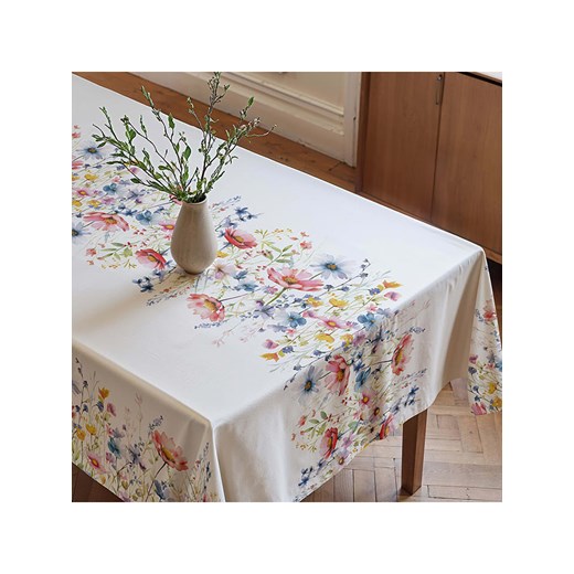Mint Rugs Obrus &quot;Floral Daina&quot; w kolorze białym ze wzorem ze sklepu Limango Polska w kategorii Obrusy i bieżniki - zdjęcie 179788744