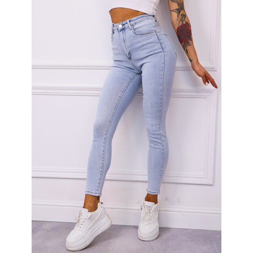 SPODNIE JASNOJEANSOWE SKINNY Z BARDZO WYSOKIM STANEM ze sklepu olika.com.pl w kategorii Jeansy damskie - zdjęcie 179789432