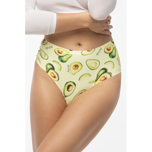 Wysokie brazyliany Julimex Simple Brasil Maxi avocado ze sklepu kontri.pl w kategorii Majtki damskie - zdjęcie 179791094