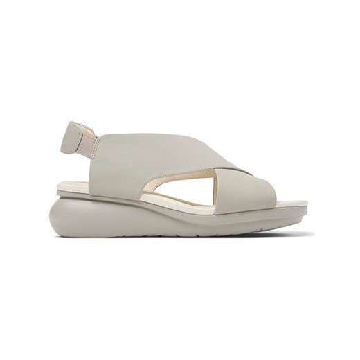 Camper Skórzane sandały w kolorze szarym na koturnie Camper 39 wyprzedaż Limango Polska