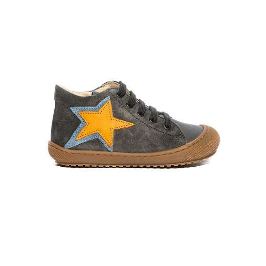 Naturino Skórzane sneakersy w kolorze antracytowym ze sklepu Limango Polska w kategorii Buty zimowe dziecięce - zdjęcie 179795502