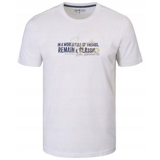 T-Shirt (Koszulka) Męska - Pako Jeans - Biała, Niewielki Nadruk TSPJNS12remainBI ze sklepu JegoSzafa.pl w kategorii T-shirty męskie - zdjęcie 179796523