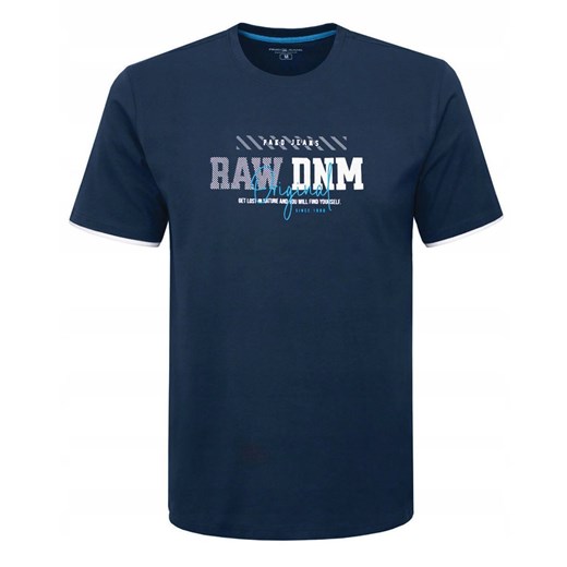 T-Shirt (Koszulka) Męska - Pako Jeans - Granatowa, Nadruk, Print TSPJNS22rawGR ze sklepu JegoSzafa.pl w kategorii T-shirty męskie - zdjęcie 179796570