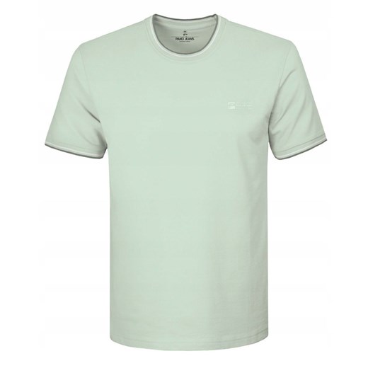 T-Shirt (Koszulka) Męska - Pako Jeans - Jednokolorowa w Miętowy Kolor TSPJNS14lateMT ze sklepu JegoSzafa.pl w kategorii T-shirty męskie - zdjęcie 179796593