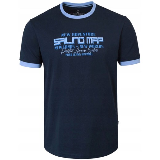 T-Shirt (Koszulka) Męska - Pako Jeans - Kolor Granatowy, Napisy TSPJNS2sailingGR ze sklepu JegoSzafa.pl w kategorii T-shirty męskie - zdjęcie 179796601