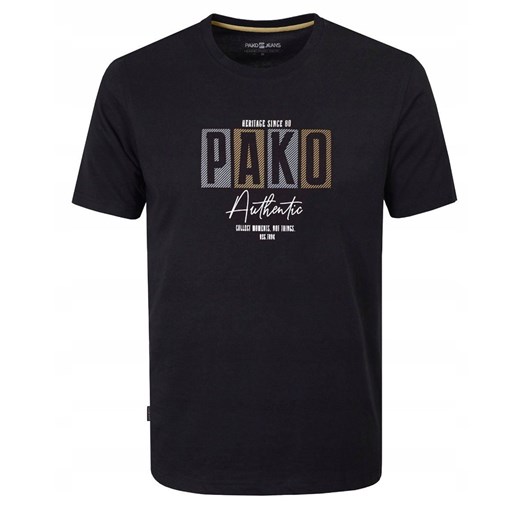 T-Shirt (Koszulka) Męska - Pako Jeans - Nadruk (Print), Kolor Czarny TSPJNS11pakoCZ ze sklepu JegoSzafa.pl w kategorii T-shirty męskie - zdjęcie 179796621