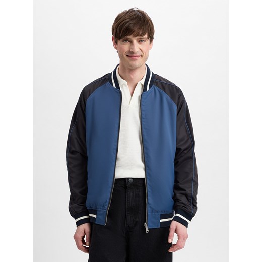 Scotch & Soda Bluza męska Mężczyźni Sztuczne włókno niebieski wzorzysty ze sklepu vangraaf w kategorii Bluzy męskie - zdjęcie 179796720