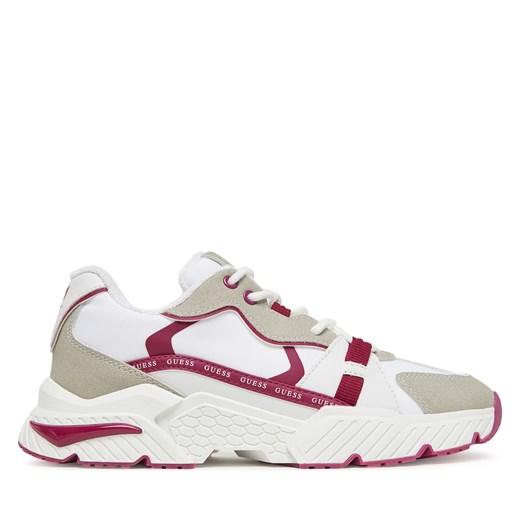 Sneakersy Guess FLJCAR ELE12 Biały ze sklepu eobuwie.pl w kategorii Buty sportowe damskie - zdjęcie 179797020