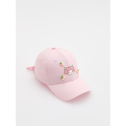 Reserved - Czapka z daszkiem z aplikacją Hello Kitty and Friends - pastelowy róż Reserved 9-13 lat Reserved