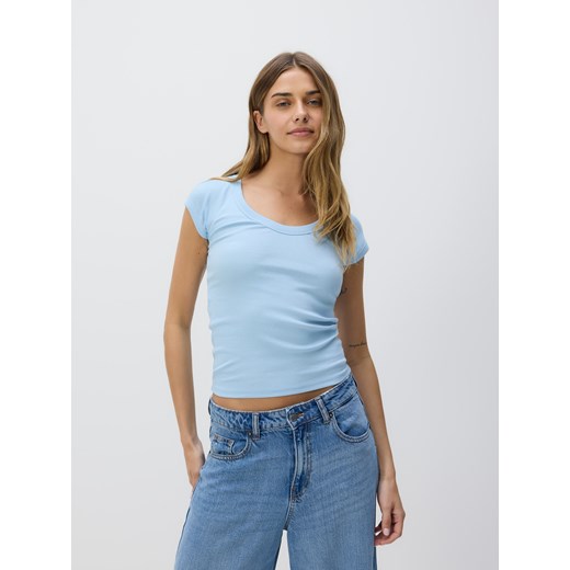 Reserved - T-shirt slim fit - jasnoniebieski Reserved M Reserved