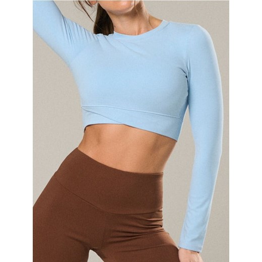 Sinsay - Sportowy crop top w stylu basic - niebieski ze sklepu Sinsay w kategorii Bluzki damskie - zdjęcie 179798852