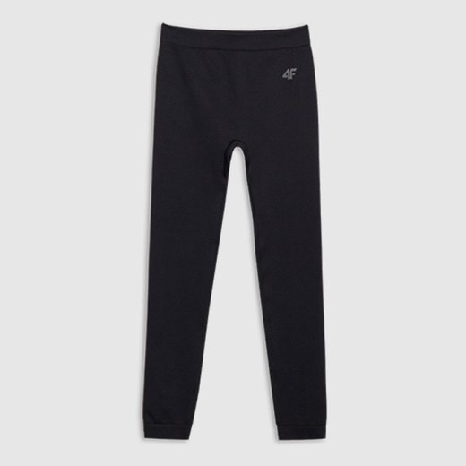 Dziewczęce legginsy sportowe 4F 4FJWSS25TFTIF297 - czarne ze sklepu Sportstylestory.com w kategorii Spodnie dziewczęce - zdjęcie 179802400
