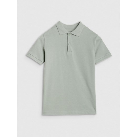 Chłopięca koszulka polo 4F 4FJWSS25TPTSM483 - turkusowa ze sklepu Sportstylestory.com w kategorii T-shirty chłopięce - zdjęcie 179802414