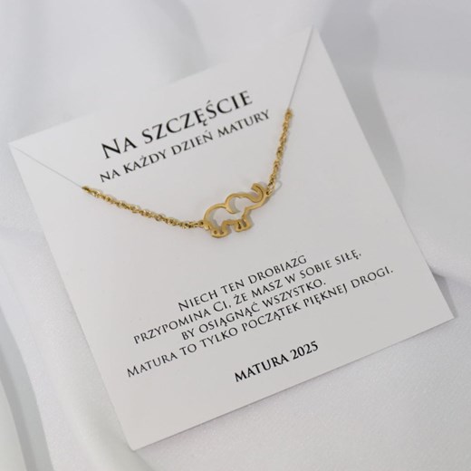 Prezent dla maturzysty z dedykacją bransoletka złota słonik ze sklepu otien.com w kategorii Bransoletki - zdjęcie 179802584