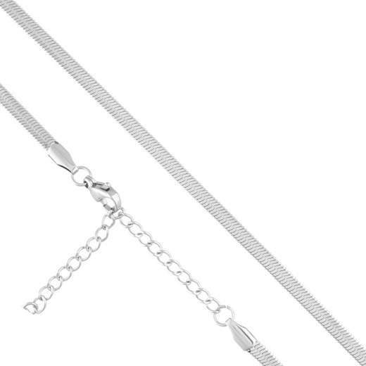 Łańcuszek srebrny splot żmijka delikatny 45 cm stal chirurgiczna ze sklepu otien.com w kategorii Łańcuszki - zdjęcie 179802800
